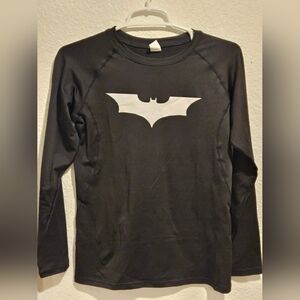 Kids Black Batman Long Sleeve Shirt size medium Nwot
